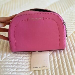 Marc Jacobs Hot Pink Saffiano Cosmetic Case